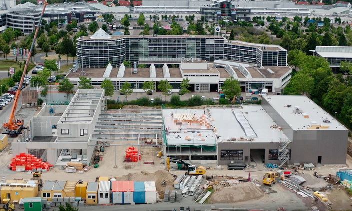 Baustelle Autohaus Müller, Leipzig